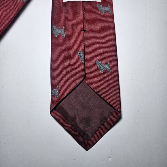 Vtg Chippmunk Creations Dog Tie /SKYE TERRIER/Burgundy - Picture 6 of 6